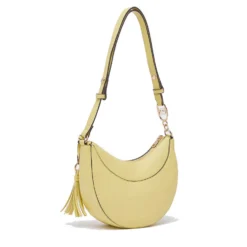 Hobo Bag Media Donna LIU JO stampa Bottalata Giallo Avocado con Charm