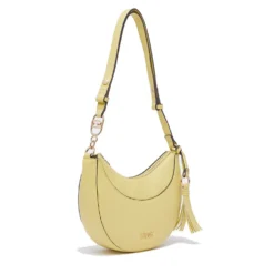 Hobo Bag Media Donna LIU JO stampa Bottalata Giallo Avocado con Charm