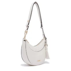 Hobo Bag Media Donna LIU JO stampa Bottalata color Panna con Charm