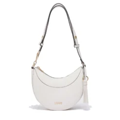 Hobo Bag Media Donna LIU JO stampa Bottalata color Panna con Charm