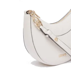 Hobo Bag Media Donna LIU JO stampa Bottalata color Panna con Charm