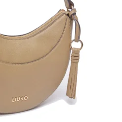 Hobo Bag Media Donna LIU JO stampa Bottalata color Fango con Charm