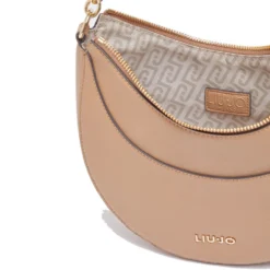 Hobo Bag Media Donna LIU JO stampa Bottalata color Cammello con Charm