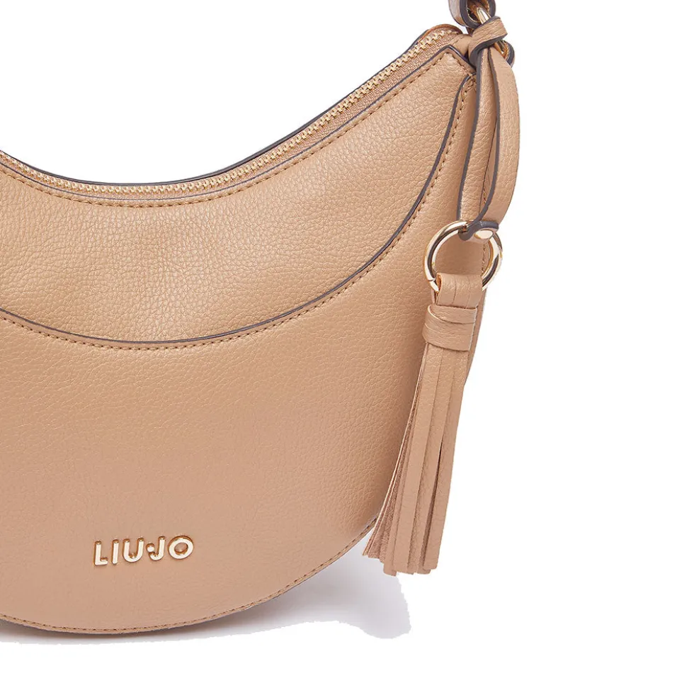 Hobo Bag Media Donna LIU JO stampa Bottalata color Cammello con Charm