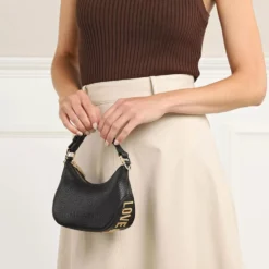 Hobo Bag Mini LOVE MOSCHINO linea Giant Logo colore Nero