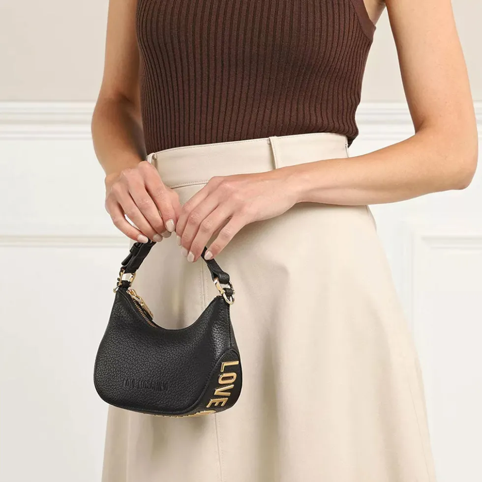 Hobo Bag Mini LOVE MOSCHINO linea Giant Logo colore Nero