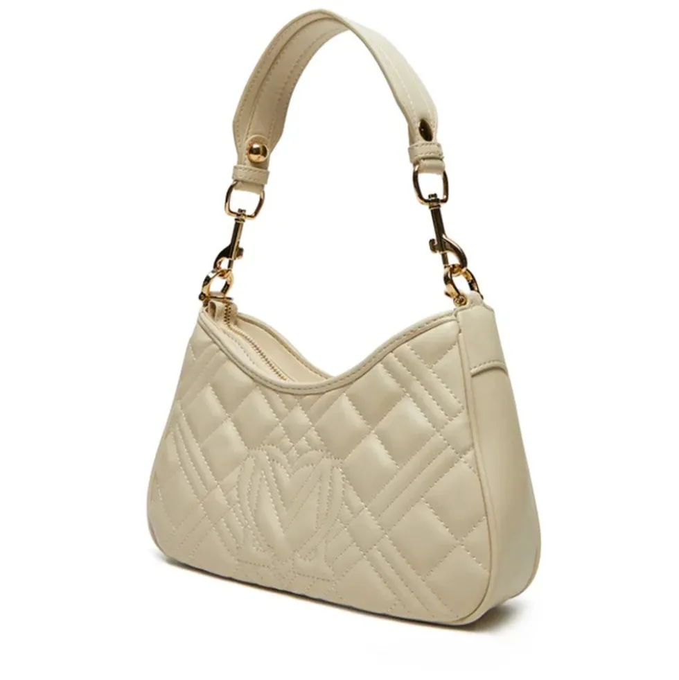 Hobo Bag Trapuntata LOVE MOSCHINO linea Quilted Avorio