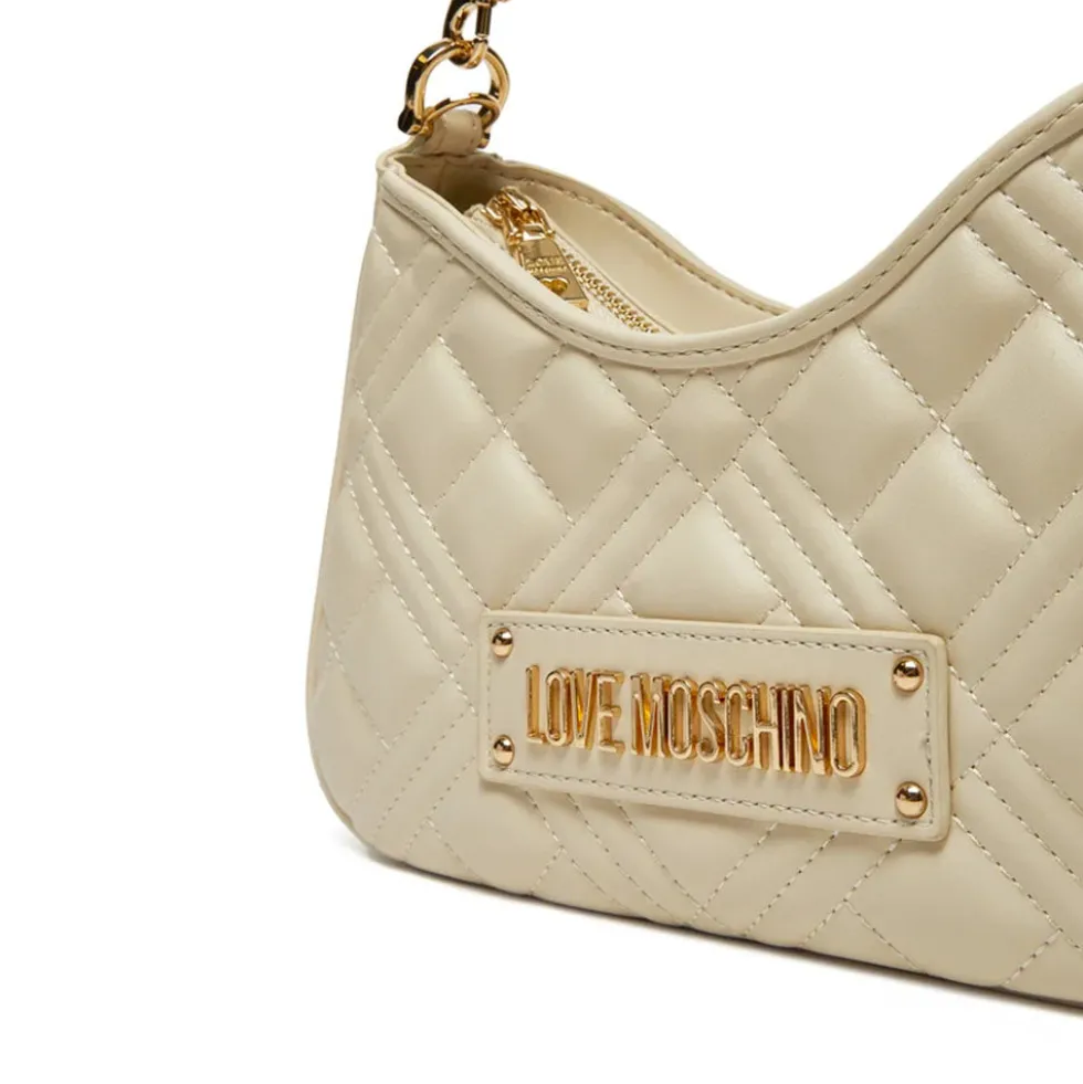 Hobo Bag Trapuntata LOVE MOSCHINO linea Quilted Avorio