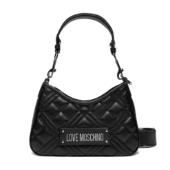 Hobo Bag Trapuntata LOVE MOSCHINO linea Quilted colore Nero e Nikel