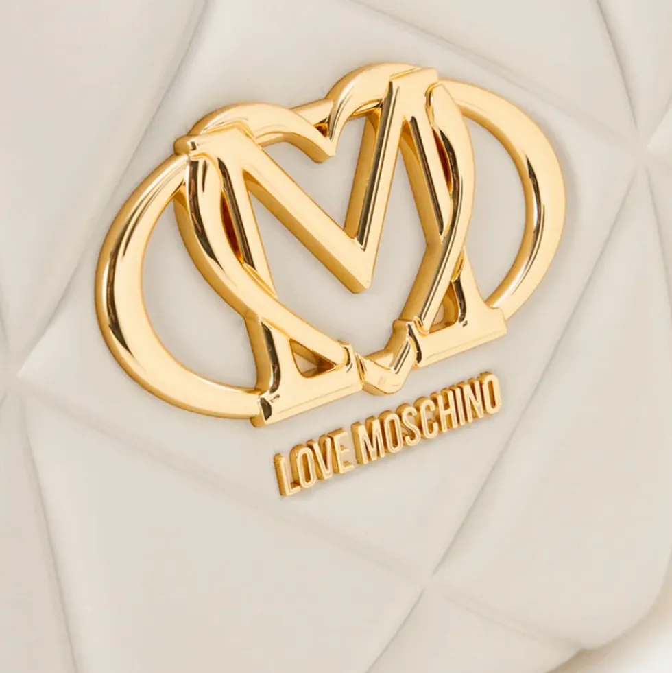 Hobo Bag Trapuntata LOVE MOSCHINO linea Embossed Avorio