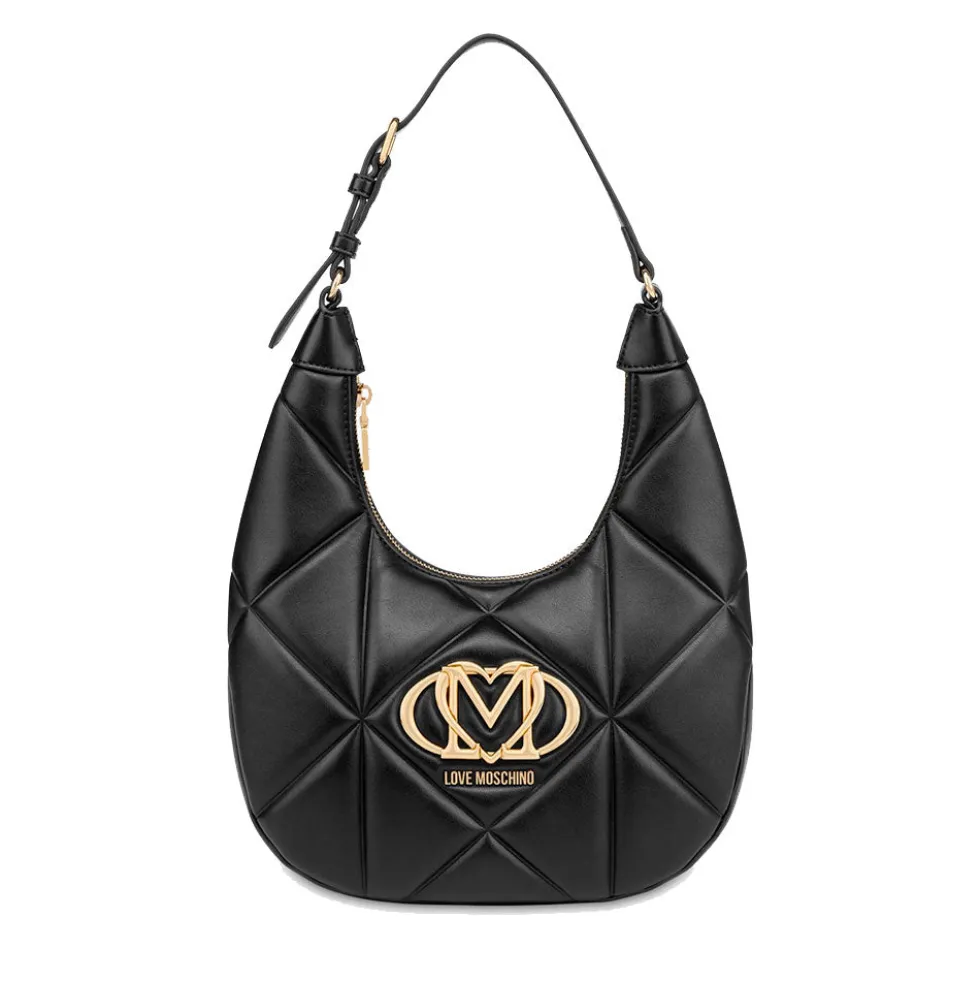 Hobo Bag Trapuntata LOVE MOSCHINO linea Embossed Nera