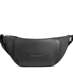 Marsupio Donna PIQUADRO in Pelle e Tessuto Nero Linea Circle - CA6955W92T