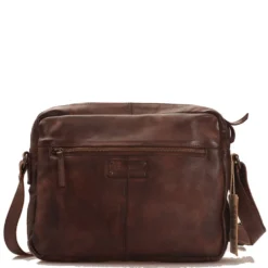 Messenger Uomo con Zip GIANNI CONTI in Pelle Marrone