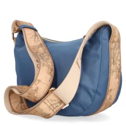 Mezzaluna Piccola a Tracolla 1A Classe Alviero Martini linea Breeze Nylon Blu Pacifico GZ67