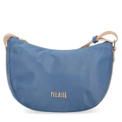 Mezzaluna Piccola a Tracolla 1A Classe Alviero Martini linea Breeze Nylon Blu Pacifico GZ67