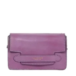 Mini Bag a Tracolla THE BRIDGE in Pelle color Malva linea Lucrezia