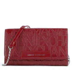 Mini Clutch Donna con Tracolla in Catena ARMANI EXCHANGE colore Red Dahlia
