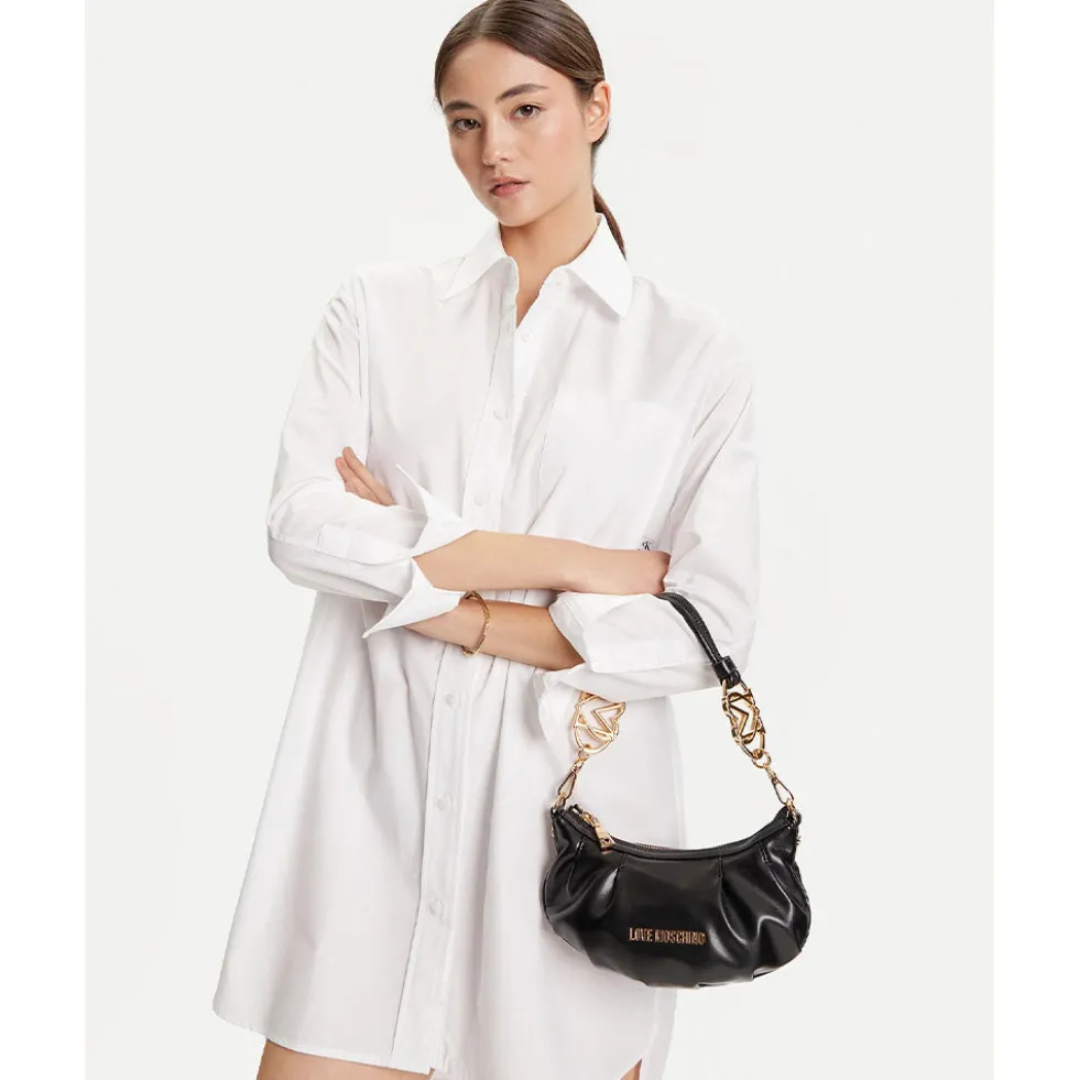 Mini Hobo Bag Donna LOVE MOSCHINO linea Jewel Nera