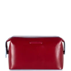 Necessaire PIQUADRO In Pelle Rossa Linea Blue Square - BY3851B2