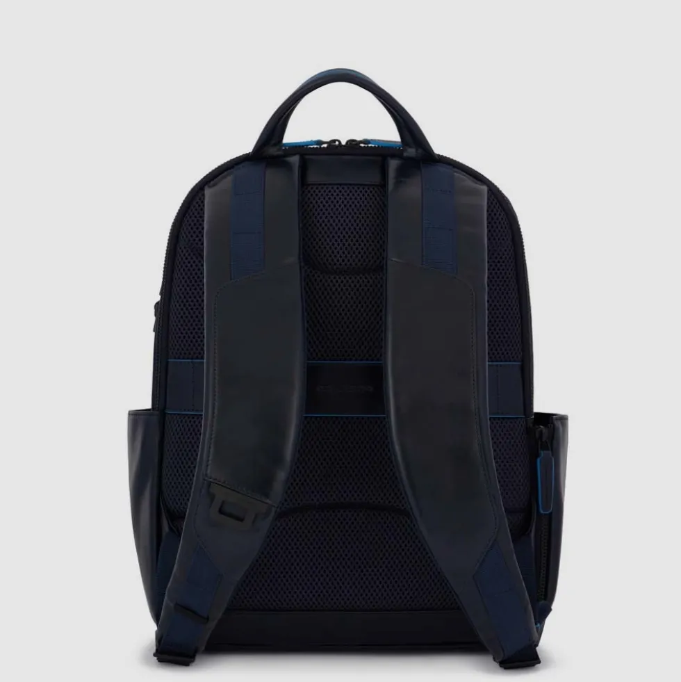 PIQUADRO Zaino Uomo in Pelle Blu con Porta IPad Linea Blue Square - CA5574B2V