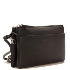 Pochette Donna a Tracolla GIANNI CONTI in Pelle Liscia Nera 585522