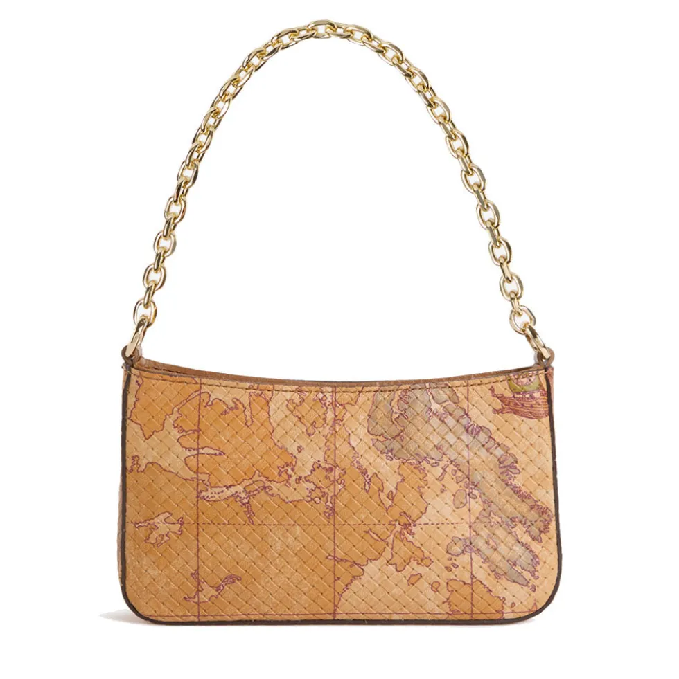 Pochette Donna con Catena 1A Classe Alviero Martini linea Vela Bag in Nappa stampa Geo Classic PO52