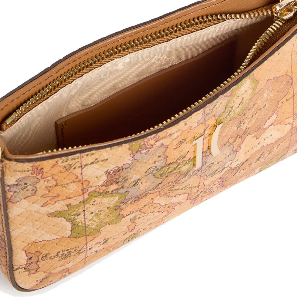 Pochette Donna con Catena 1A Classe Alviero Martini linea Vela Bag in Nappa stampa Geo Classic PO52