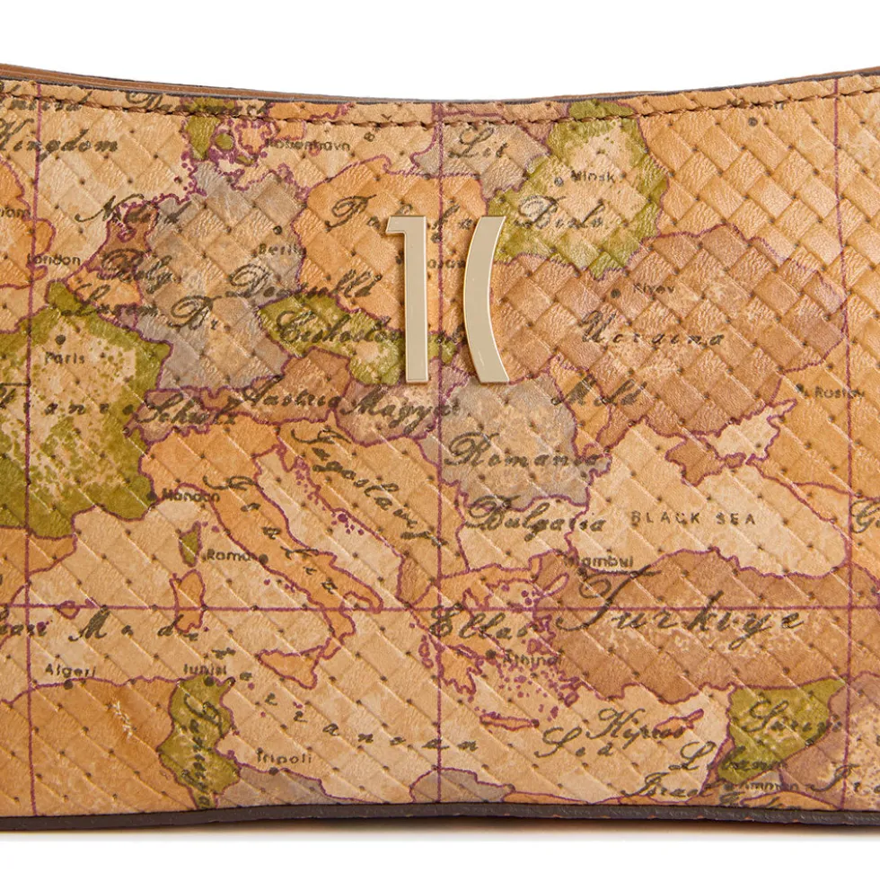 Pochette Donna con Catena 1A Classe Alviero Martini linea Vela Bag in Nappa stampa Geo Classic PO52