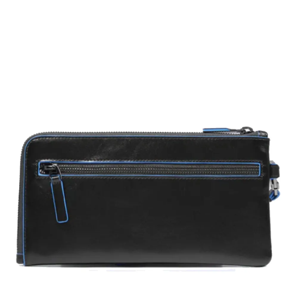 Pochette Uomo PIQUADRO in Pelle Linea Blue Square colore Nero - AC2648B2R