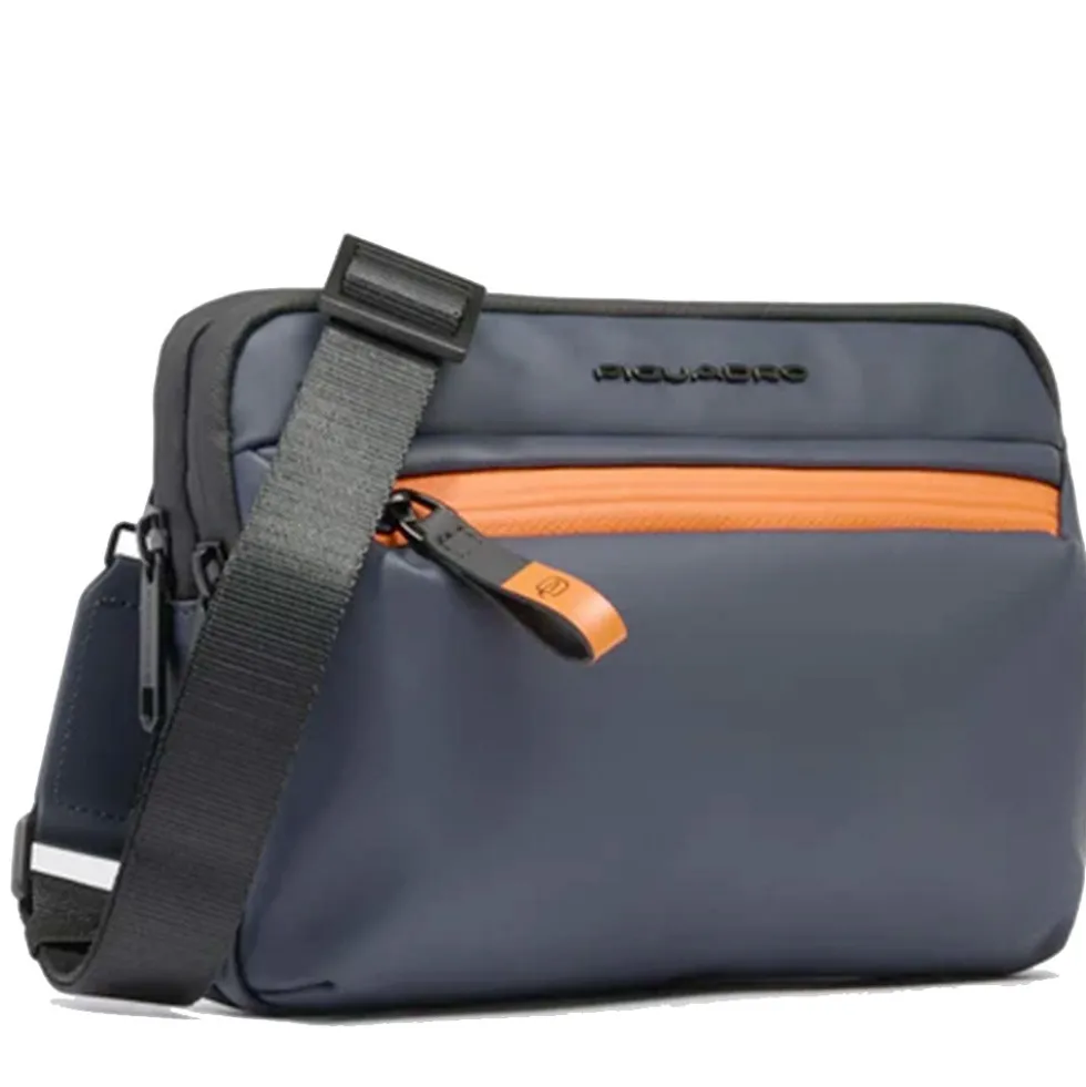 Pochette Uomo Piquadro in Tessuto colore Blu con Tracolla Linea Corner - AC6492C2OW