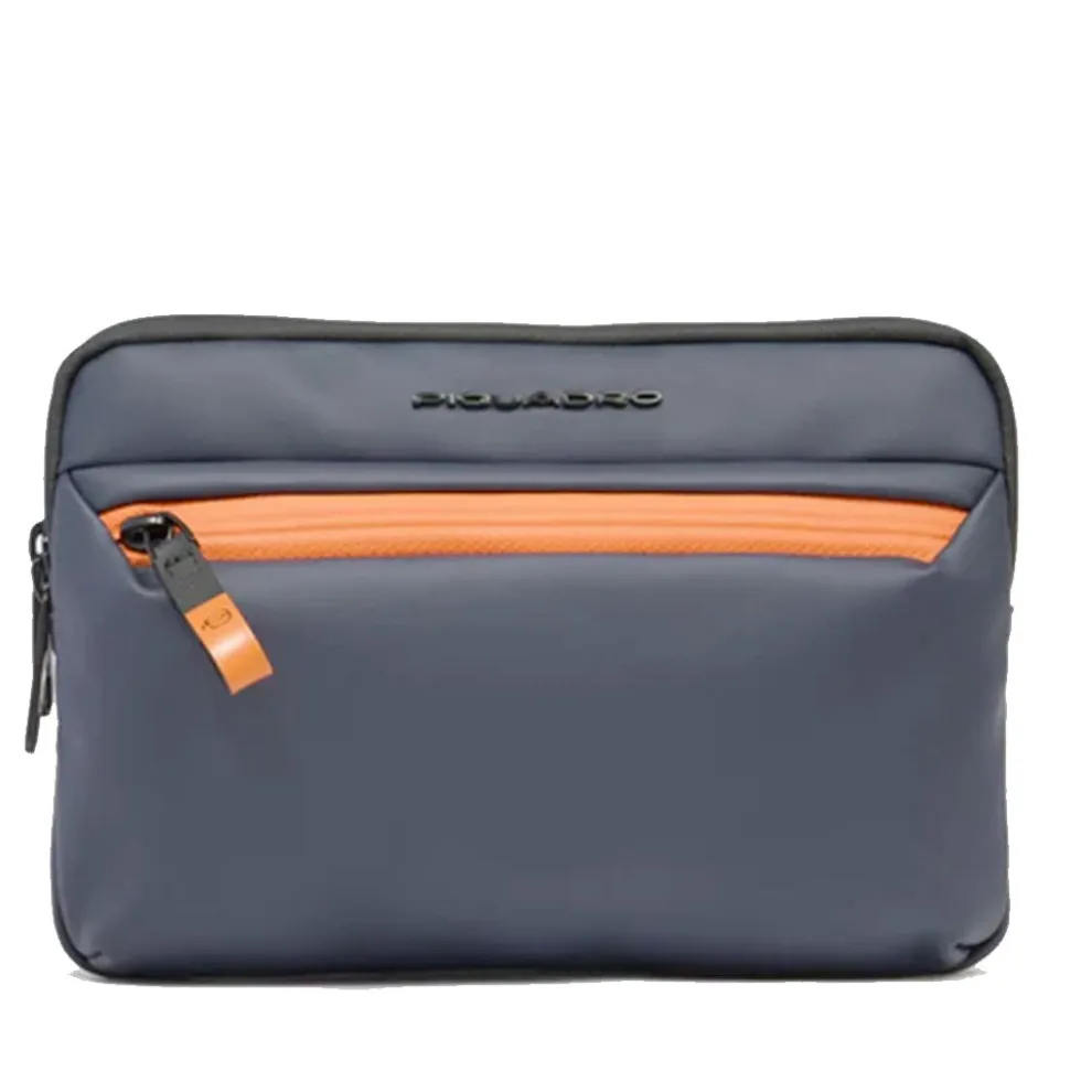 Pochette Uomo Piquadro in Tessuto colore Blu con Tracolla Linea Corner - AC6492C2OW