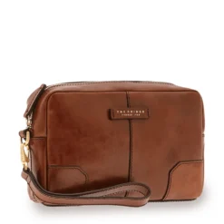 Pochette Uomo THE BRIDGE linea Vespucci in Pelle Marrone