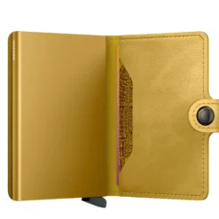 Porta Carte con Clip SECRID linea Vintage in Pelle Yellow con RFID
