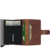 Porta Carte con Clip SECRID linea Vintage in Pelle Marrone con RFID
