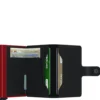 Porta Carte con Clip SECRID linea Matte in Pelle Black e Red con RFID