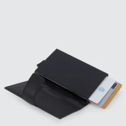 Porta carte di credito in metallo PIQUADRO in Pelle Nero PP5649W122R
