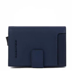 Porta carte di credito in metallo PIQUADRO in Pelle Blu PP5649W122R