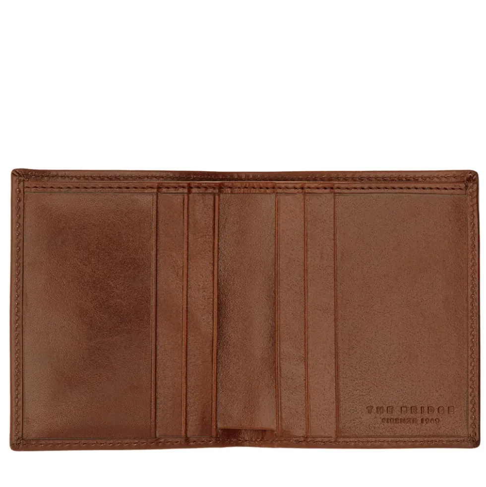 Portacarte e Banconote THE BRIDGE In Pelle Marrone linea Story Made in Italy