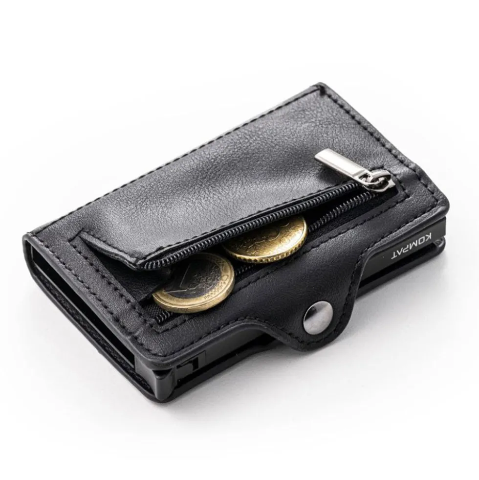 Portacarte KOMPAT linea Kompat S con RFID Colore Nero Essenziale