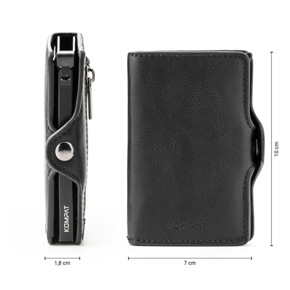 Portacarte KOMPAT linea Kompat S con RFID Colore Nero Essenziale
