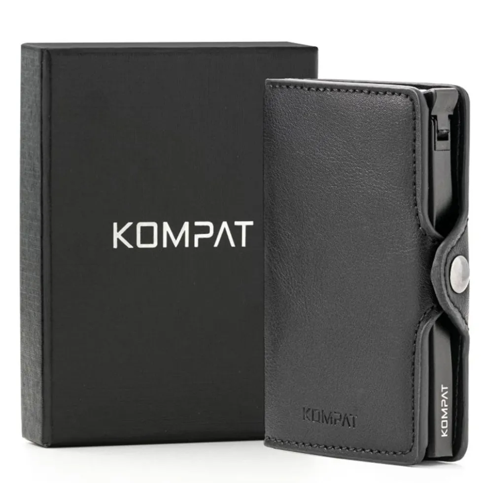 Portacarte KOMPAT linea Kompat S con RFID Colore Nero Essenziale