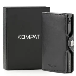 Portacarte KOMPAT linea Kompat S con RFID Colore Nero Carbon