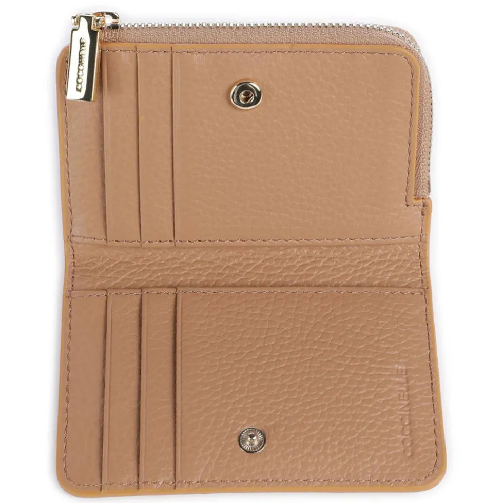 Portacarte Mini COCCINELLE in Pelle Linea Metallic Soft colore Skin