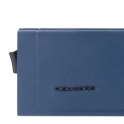 Portacarte PIQUADRO in Pelle e Alluminio con RFID Blu Linea Atlas - PP5585S138R