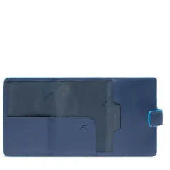 Portacarte PIQUADRO in Pelle e Alluminio con RFID Colore Blu Linea Atlas - PP5649S138R