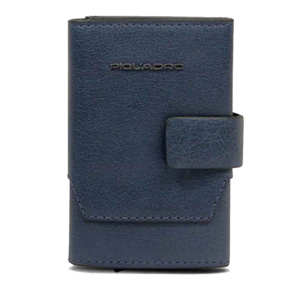 Portacarte PIQUADRO in Pelle e Alluminio con RFID in Pelle Avio - PP5649S141R