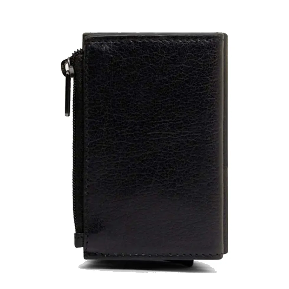 Portacarte PIQUADRO in Pelle e Alluminio con RFID Colore Nero Linea Solm - PP5585S141R