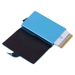 Portacarte PIQUADRO in Pelle e Alluminio con RFID in Pelle Colore Nero - PP5649B2RBLR