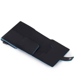Portacarte PIQUADRO in Pelle e Alluminio con RFID in Pelle Colore Nero - PP5649B2RBLR