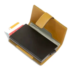 Portacarte PIQUADRO in Tessuto e Alluminio con RFID Colore Senape Linea Pq - Earth - PP5649S137R